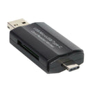 3 in 1 OTG Card Reader Type-C+Micro USB+USB2.0 for TF Memory Card Android