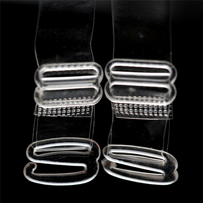Best 2 Pairs Adjustable Invisible Transparent Clear Bra Shoulder Strap For.X9LJ