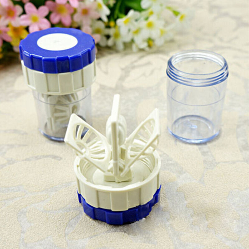 UK Brilliant Manually Contact Lens Cleaner Washer Cleaning Lenses Case Gw