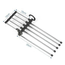 5 in 1 Stainless Steel Black Retractable Pants Rack Trouser Clothes Hanger