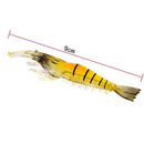 5Pcs 9cm 4g Outdoor Fishing Lure Soft Simulation Lightweight Shrimp Prawn B