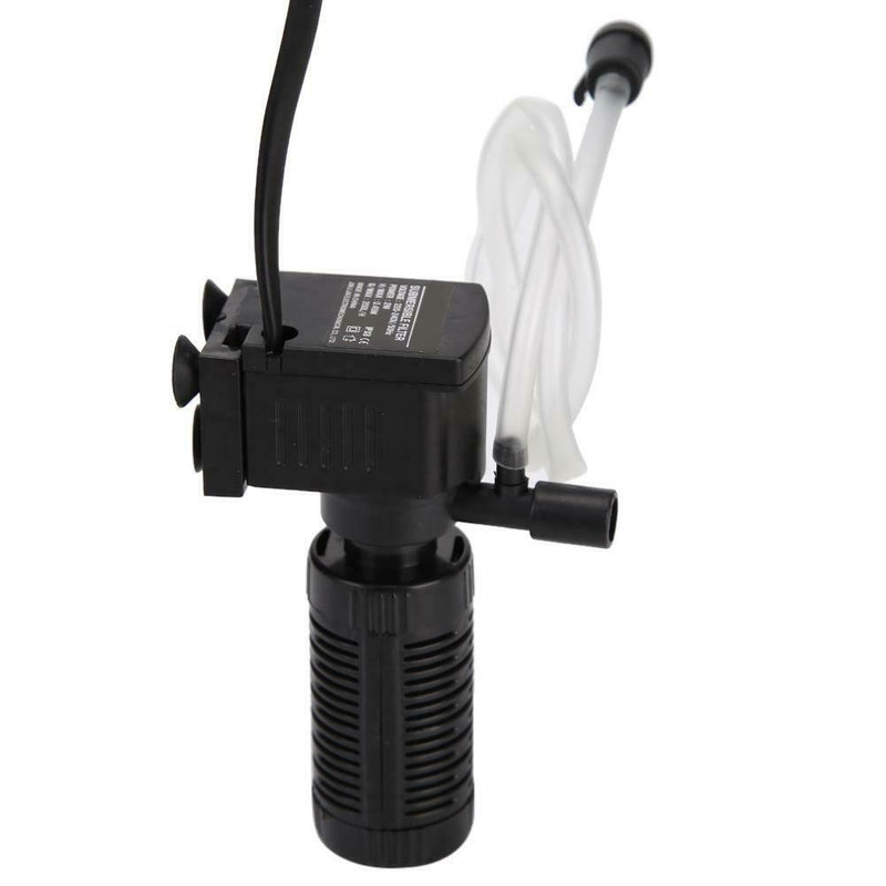 Fish Tank Filter Aquarium Water Filtration Air Oxygen Submersible Pump (2W)