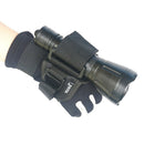 Hand Free Scuba Diving Underwater Torch LED Flashlight Holder Grip Glove