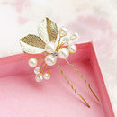 4Pcs Bridesmaid Wedding Bridal Flower Crystal Hair Pins T6E6 Clips Acces Y5R3