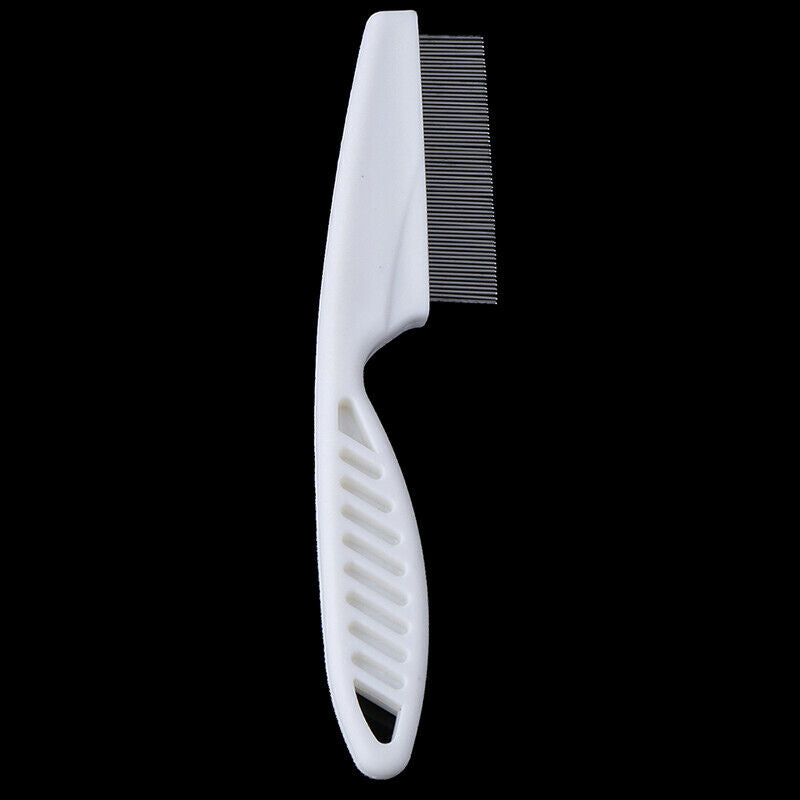 1Pc White Rake Comb Stainless Steel for Dog straight Brush Grooming Pet Supplie-