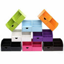 7 Storage Compartments Multifunctional PU Leather Office Desk Organizer,Bus