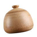 Natural Bamboo Tea Jar Seasoning Pepper Condiment Coffee Bowl with Lid