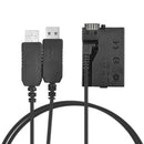 LP-E8 DC Coupler USB Power Adapter Dummy Battery Camera Charger Kit for Reb