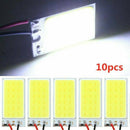 10PC 12V 6W 48SMD COB LED Car Interior Dome Panel T10 Festoon Light Lamp Bulbs^
