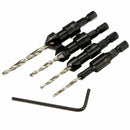 4pcs HSS Countersink Drill Bit Set + Quick Change Hex Shank Screw  LJ