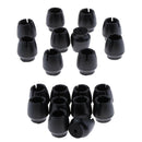20pcs Black Silicone Chair Feet Cover Floor Protector Table Feet Leg Cap End _F