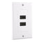1/2 Port HDMI 2.0 Wall Face Plate Panel Cover Coupler Outlet Extender, White