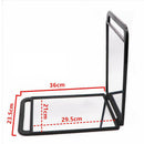 Foldable Double Sided Barber Salon Makeup Hair Stylist Hand-Held Mirror w/Handle