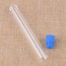 50Pcs 12x100mm Transparent Clear Plastic Test Tubes Vials+Push Caps Set