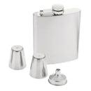 Hip Flask Stainless Steel Pocket Whiskey Engrave Funnel Drink Cup Spirit Set