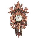 Creative Wooden Handcrafted Cuckoo Clock Carved Battery-operated Clock M