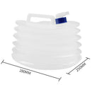 10L Collapsible Water Container Outdoor Water Carrier Storage Jug w/ Spigot