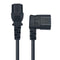 IEC320 C14 Male Right Angle To C13 Female 3 Prong