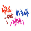 40 Pack Mixed Colors 4-size Plastic Castle Step Golf Tees Training Accessories