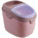 Pink New Storage Box Plastic Sealed Container Rice Dried Food Cereal Dispen
