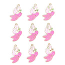 10Pcs/Lot Enamel Alloy Mermaid Charms Metal Pendants DIY Jewelry Findings Cra OZ