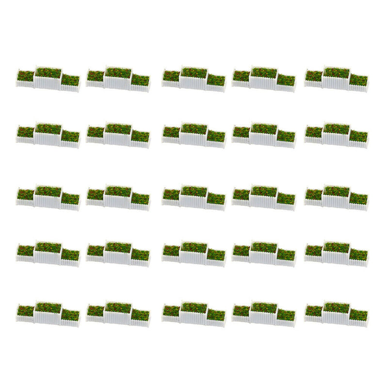 25 Pack Plastic N Scale 1:150 Flower Beds Miniatures Set for Street Railway