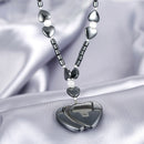 2016 Women Fashion Popular Ironstone Casual Two-hearted Necklace