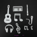 9pcs Scrapbooking DIY Guitar Notes Piano Metal Steel Cutting Die Stencil