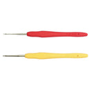 2pcs Useful Hand Knitting Crafts Tool Grip Handles Crochet Hook 1.25/1.5mm