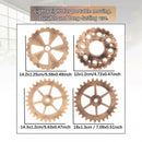 4Pcs Steampunk Wooden Gear Clock Home Wall Door Hanging Decoration Ornament