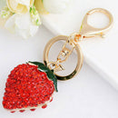 Car Pendant Sweet Creative handBag Fruit Keychain Strawberry Key Chain Ring OUZ