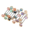 Lot 36pcs Mix color Barbell Stud Tongue Ring Ball Bars Body Piercing Jewelry