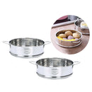 Set of 2 Steamer Basket Kitchen Steamer Pot Prepares Eggs Cooking 20/18cm