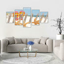 5pcs 5D DIY Full Drill Diamond Painting Beach Cross Stitch Kits Home Wall Decor