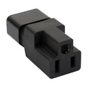 IEC320 3 Pin C14 to USA AC Nema 5-15R Female Power Adapter