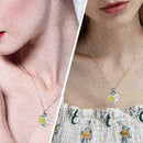 Sunflower Pendant Necklace Flower Short Necklace ClavicleChain Z7Z9 J0G3 Q6 P2C5