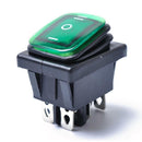 4pcs 6 Pin On/Off/On 3 Position Rocker Power Switch With Backlight