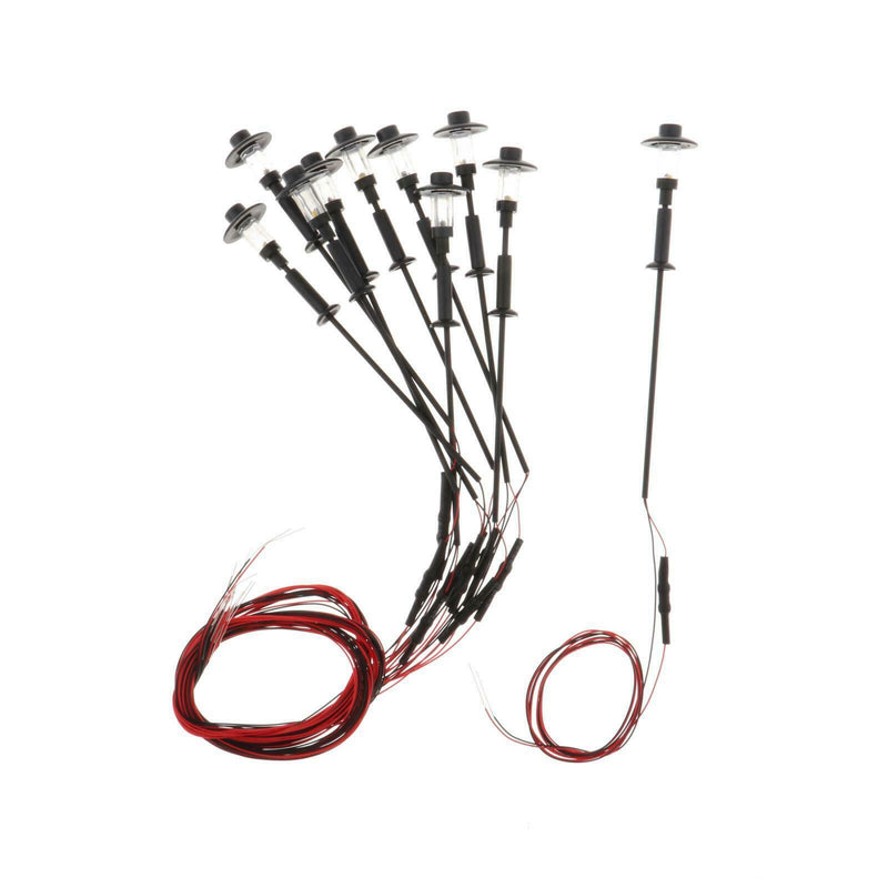 Set of 10 12V  Street Lights Railway Train Lamp Post HO TT N 1:100-1:150