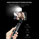 Q02S Bluetooth 4.0 Selfie Stick Tripod Monopod with Remote Control + Fill Light