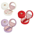 Crown Jewelry Box Organizer Travel Portable Leather Ring Bracelet Earring D K7I5