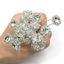 10 Diamante Rhinestones Bridal Wedding Prom Women Hair Pins Clips Fashion OZ