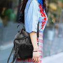 Chic Women Girl PU Leather Mini Preppy Black Backpack Casual School Shoulder Bag