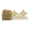 1Yard Golden Metallic Embroidery Venise Lace Trims for Clothes Embellishemnt