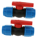 2xQuick Connect Straight Stop Valve Irrigation Plastic Core Valve For Garden