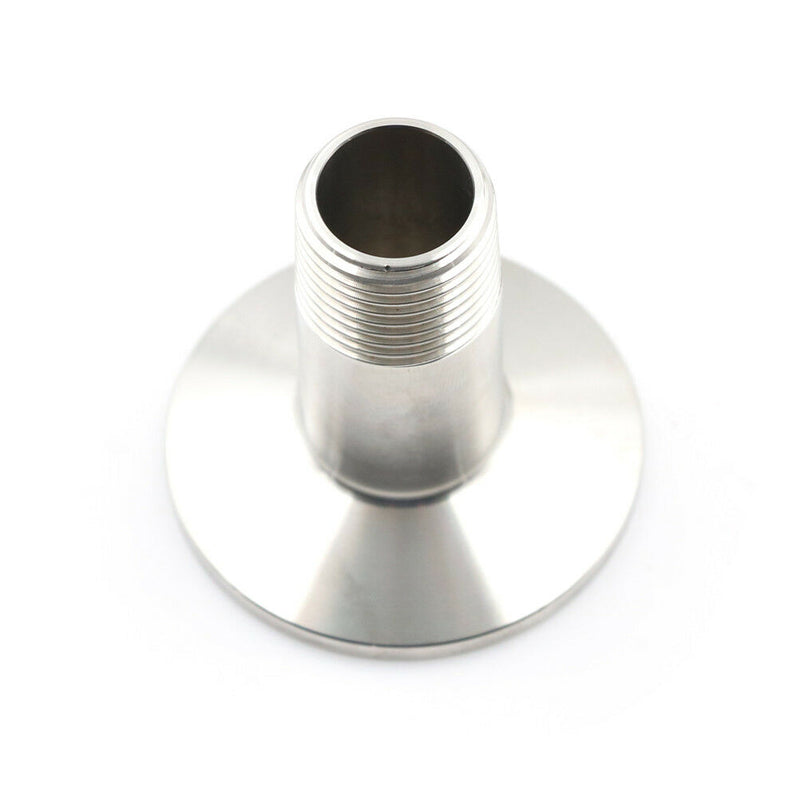1/2" Sanitary Male Threaded NPT Ferrule Pipe Fitting to 1.5" Clamp SS304 FT