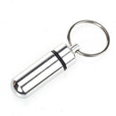 1pcs Waterproof Aluminum Pill Box Case Bottle Cache Drug Holder Keychain Co Y8Z5