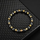 Unisex Magnetic Bracelet Beads Hematite Stone for Therapy Health Care Hemat T4O8