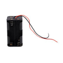 5X(Black Tow Layers 4 x 1.5V AA Batteries Battery Holder Case Box w Wire L C2E4)