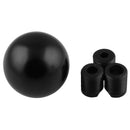 Universal Car Gear Shift Knob Shifter Lever Round Shape Carbon Fiber Black I4L7