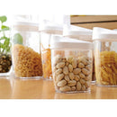 5pcs Food Storage Box Clear Container Set With Pour Lids Kitchen Food Seale